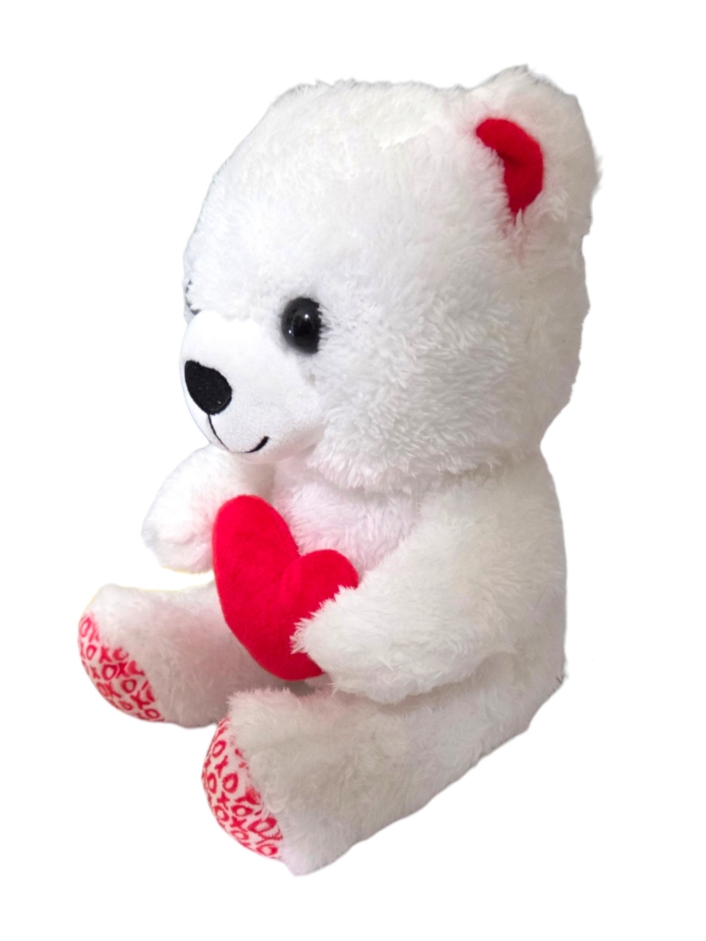 Hallmark 2019 White Plush Bear Holding Red Heart - Soft Cuddly Toy - Picture 2 of 12